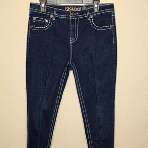 Rebel & Soul Women's Dark Indigo Skinny Jeans, Size 12